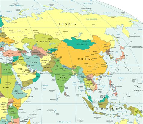 jiliace.asia|map of asian countries.